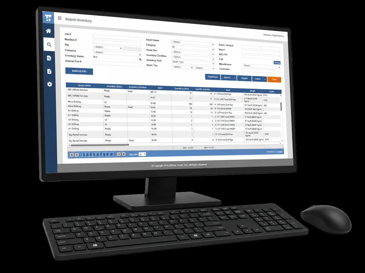 TraxTally inventory management on rugged tablet